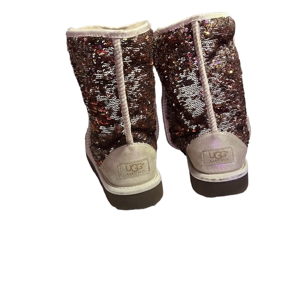 UGG brown sparkle sequin boots sz 7 Women